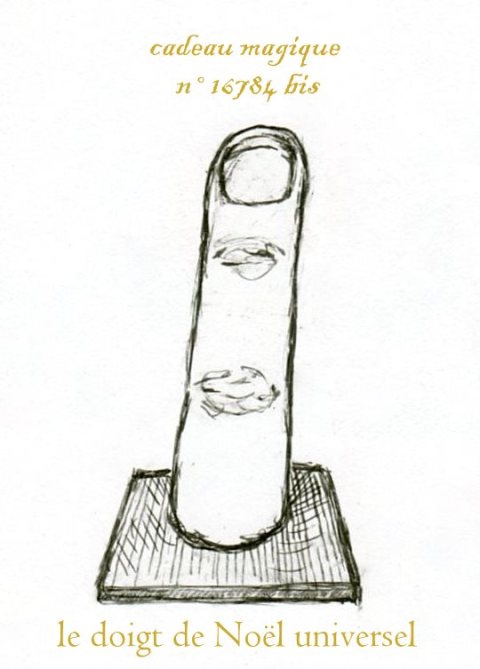 doigt de noël en cadeau magique