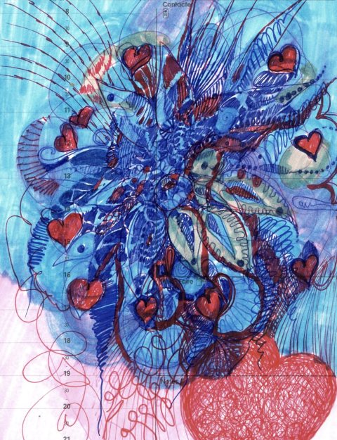 explosion fin de semaine par Kajan(c) un scan de mon agenda