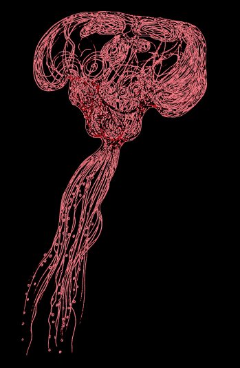 méduse rouge sombre par Kajan(c)